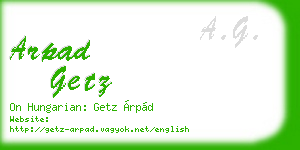 arpad getz business card